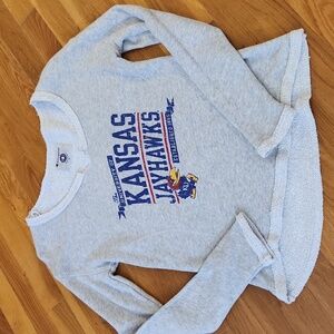 Champion Gray Long Sleeve Kansas Jayhawks Tee